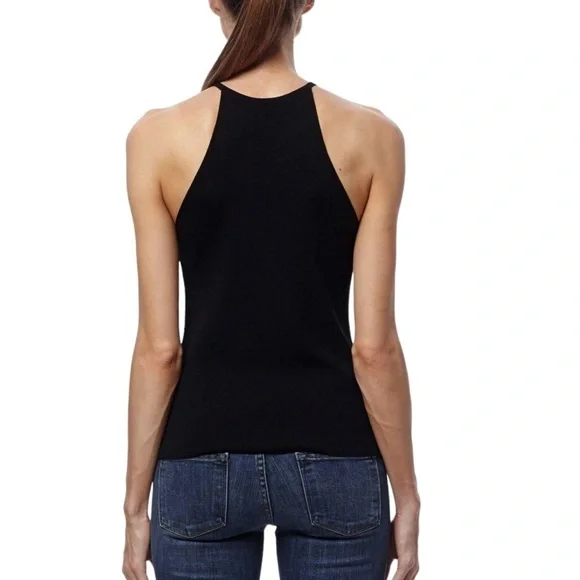 360 Sweater Presley Italian Yarn fringe black Tank Shell Top - Picture 5 of 9